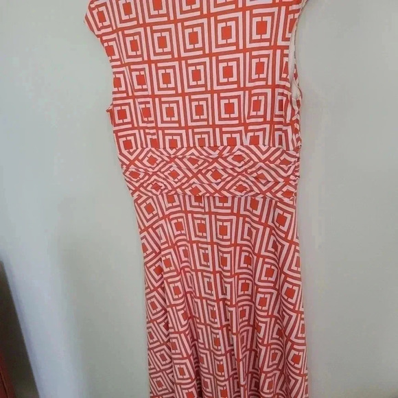 Liz Claiborne Sleeveless V Neck Summer Swing  Dress sz 14 - Picture 3 of 7